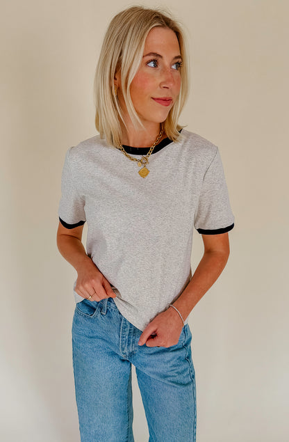 OFF BASE NAVY TRIMMED TEE