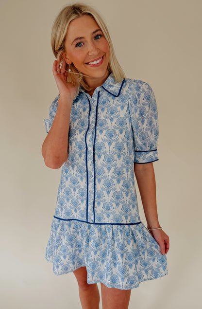 CAPRI BUTTONED MINI DRESS