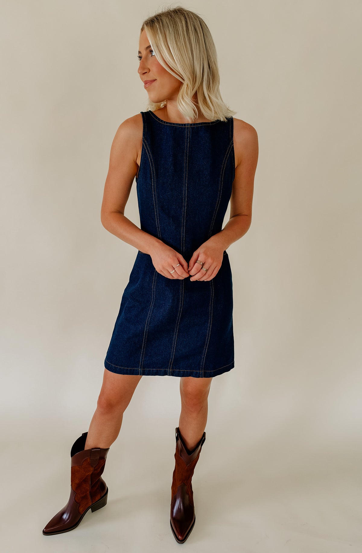 DENIM DREAMS MINI DRESS