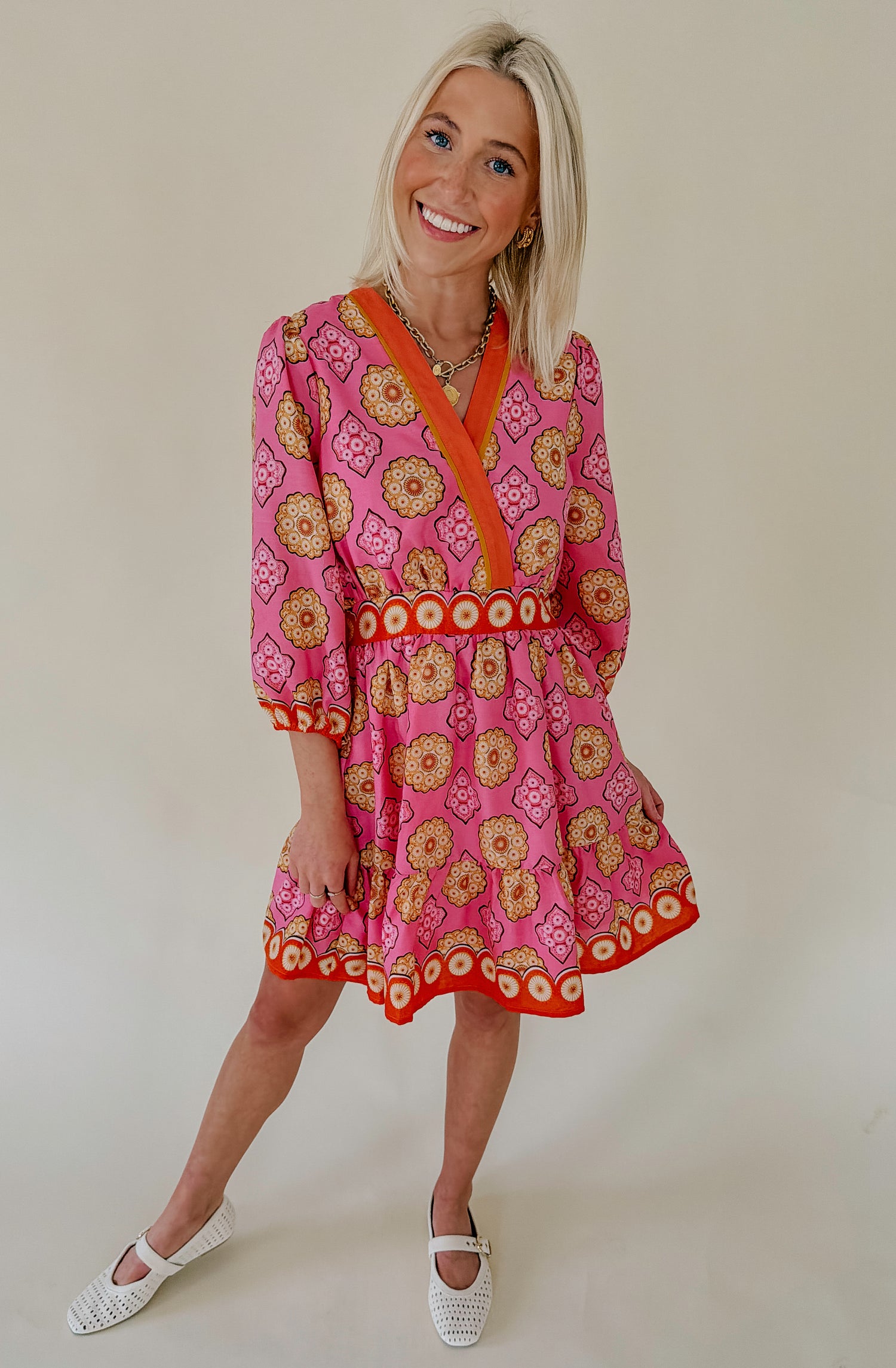 THE PENELOPE PRINTED MINI DRESS