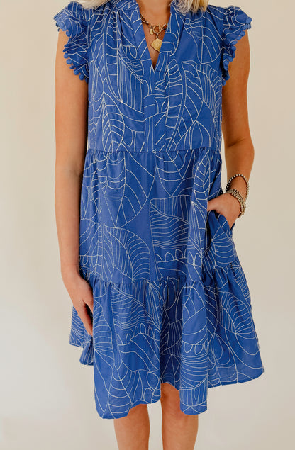 THE BALI EMBROIDERED MINI DRESS