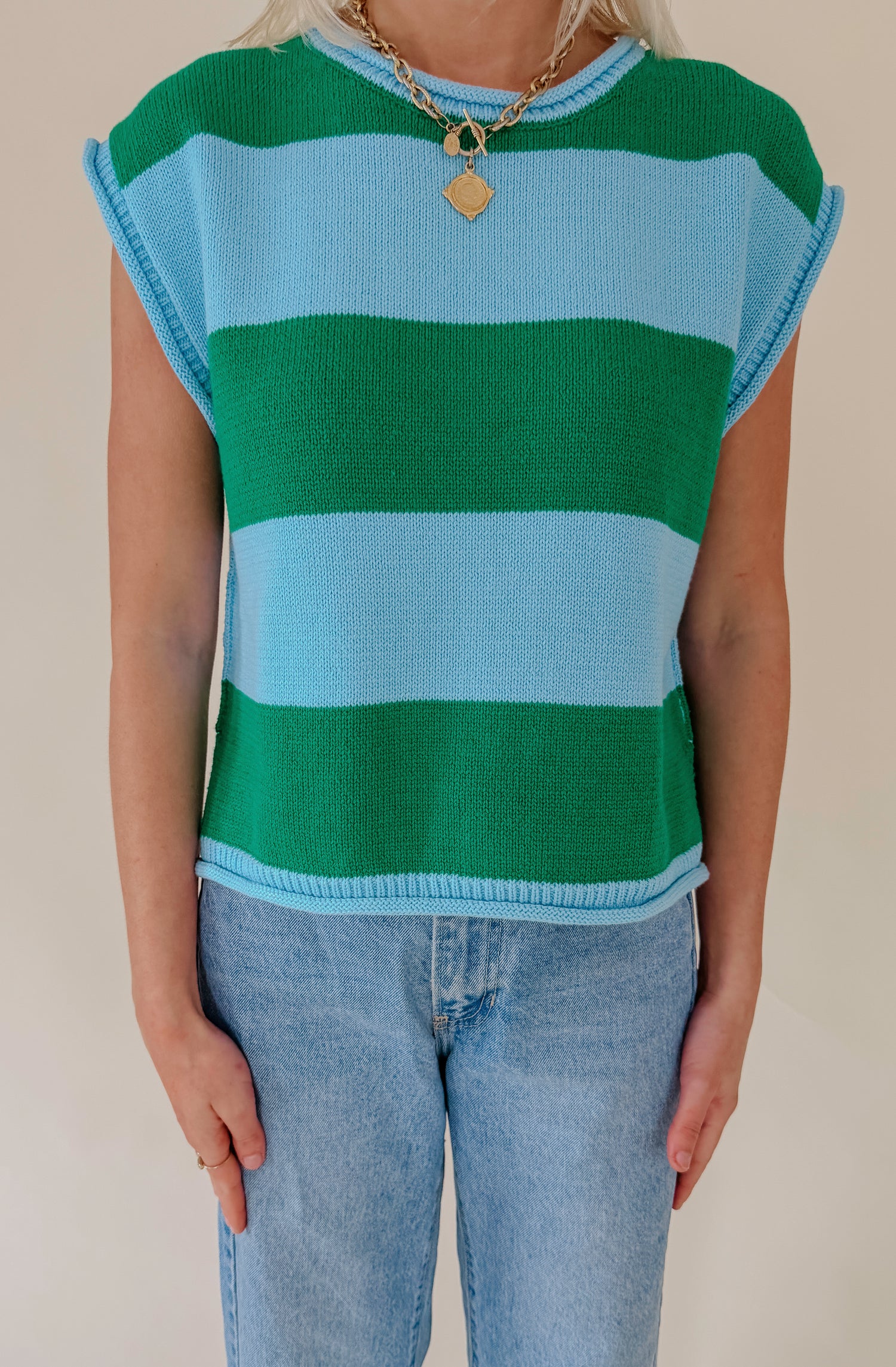 BLOCK IT OUT SWEATER TANK