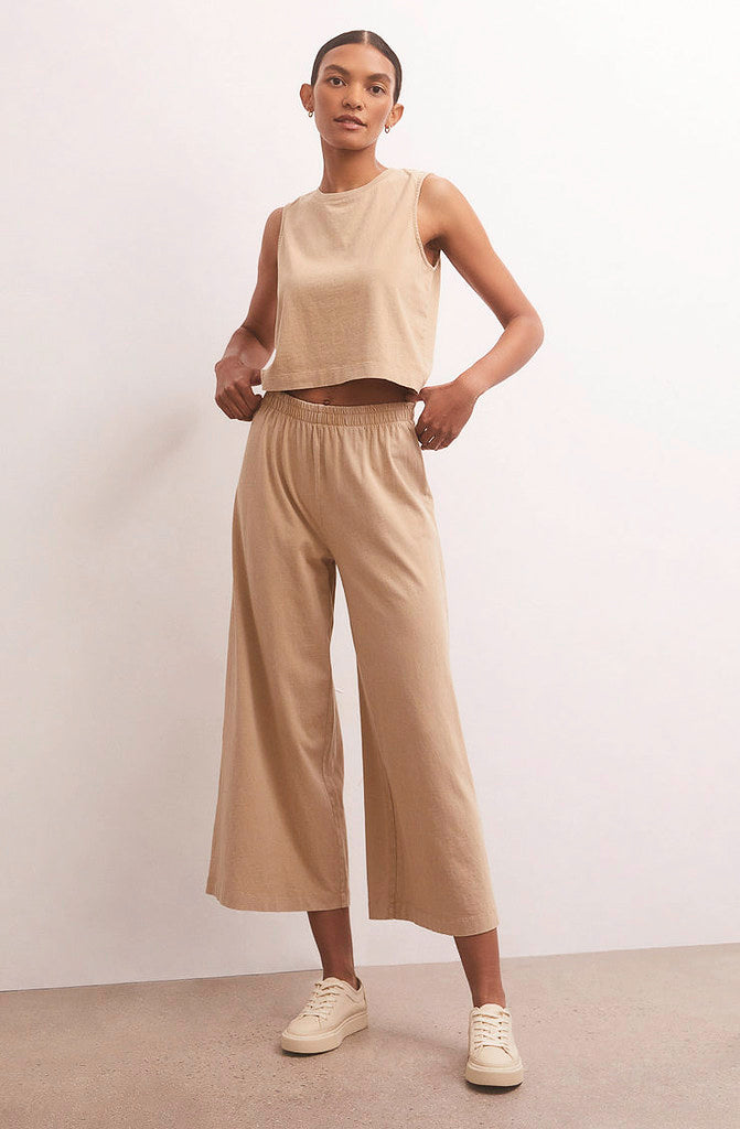 Z SUPPLY SCOUT JERSEY CROP FLARE PANT