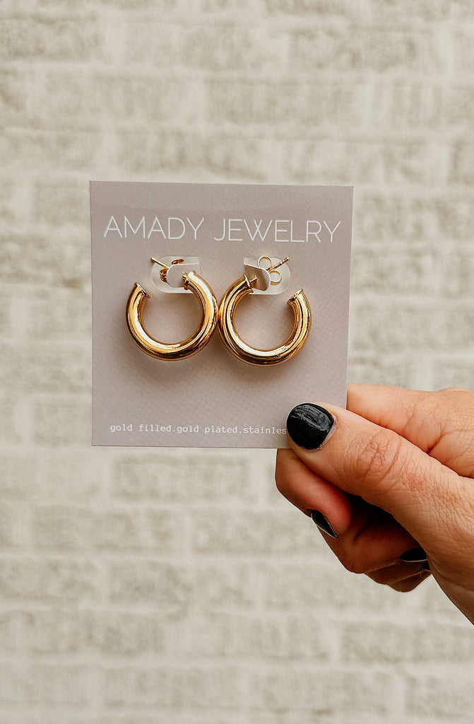 AMADY THICK GOLD HOOPS