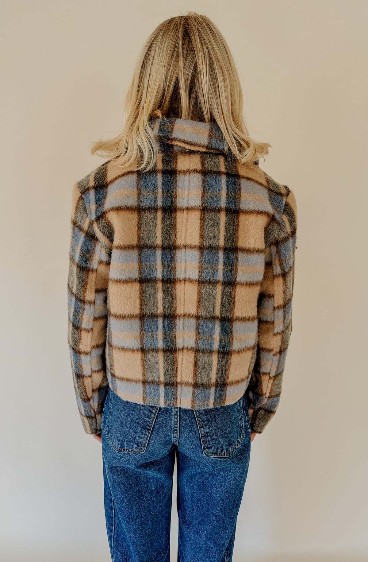 Z SUPPLY PETRA PLAID SHRUNKEN JACKET