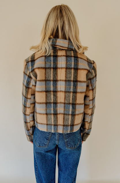 Z SUPPLY PETRA PLAID SHRUNKEN JACKET