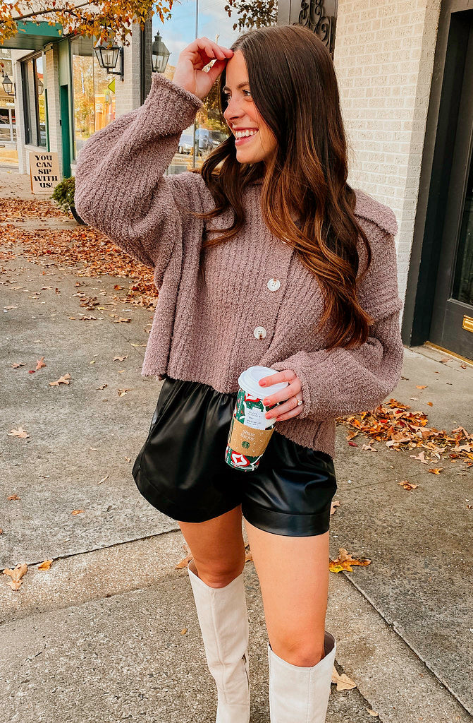 COZIED UP BUTTONED SWEATER