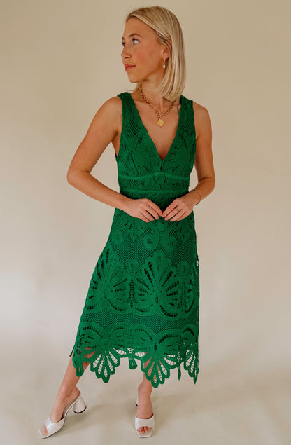 THE MORGAN LACE MIDI DRESS