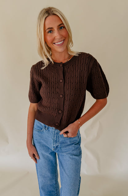 THE NOLA BUTTONED SWEATER TEE