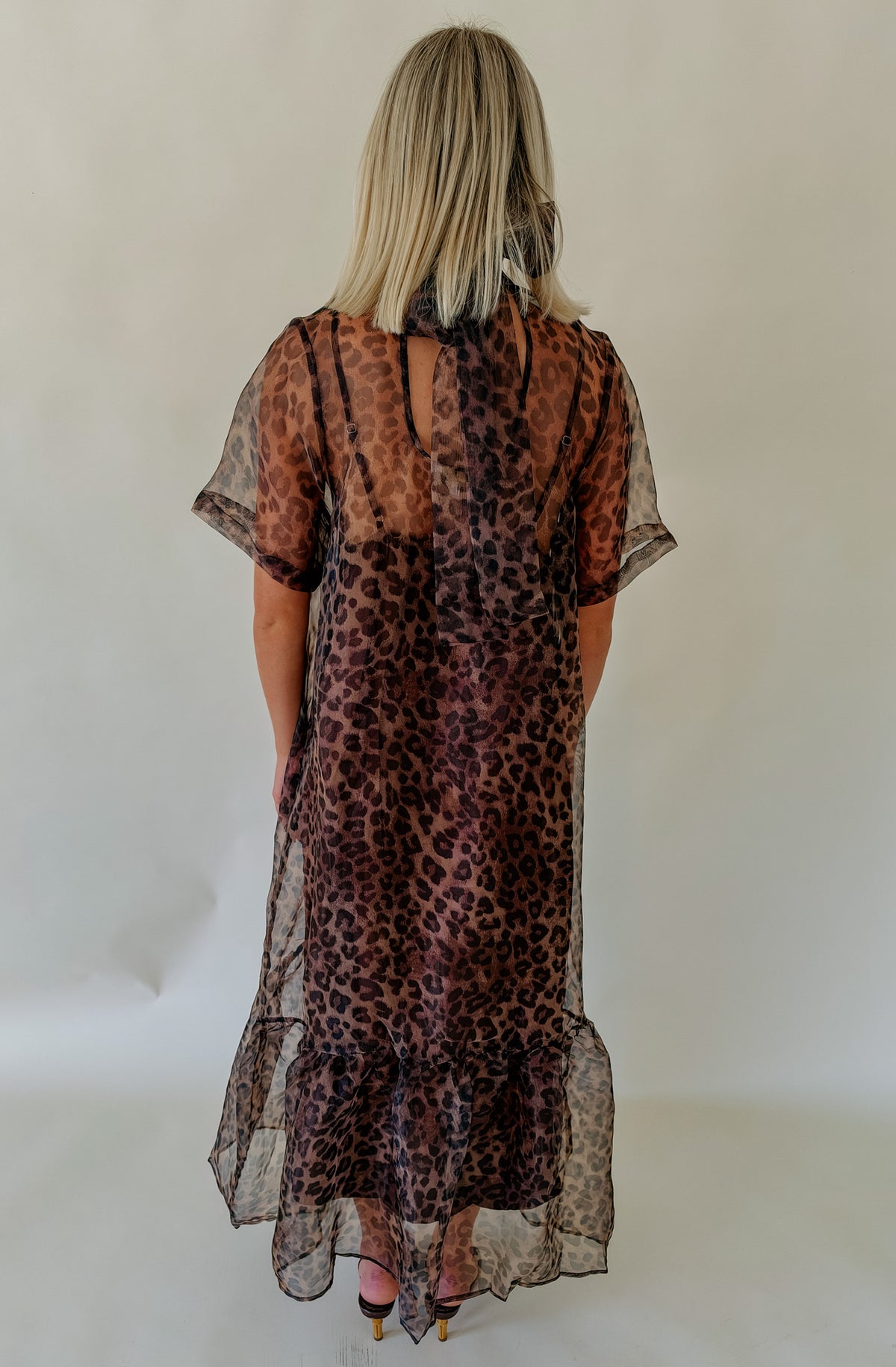 WILD ABOUT YOU SHEER LINED MAXI DRESS