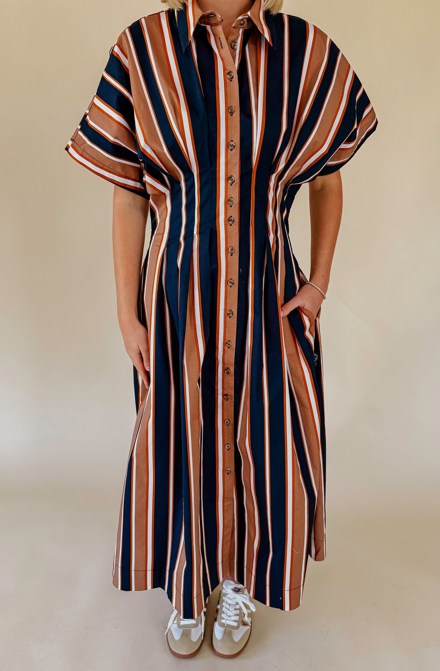 BLENDS WELL STRIPED MIDI