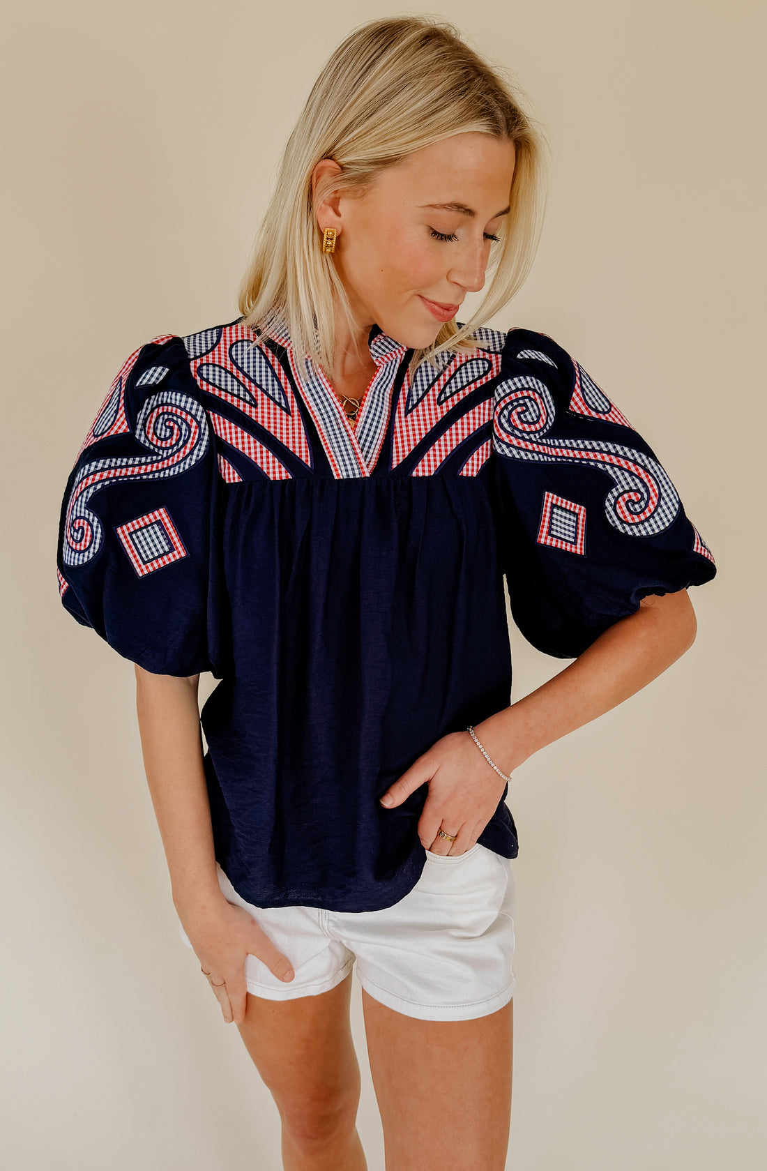 SAILED AWAY EMBROIDERED BLOUSE
