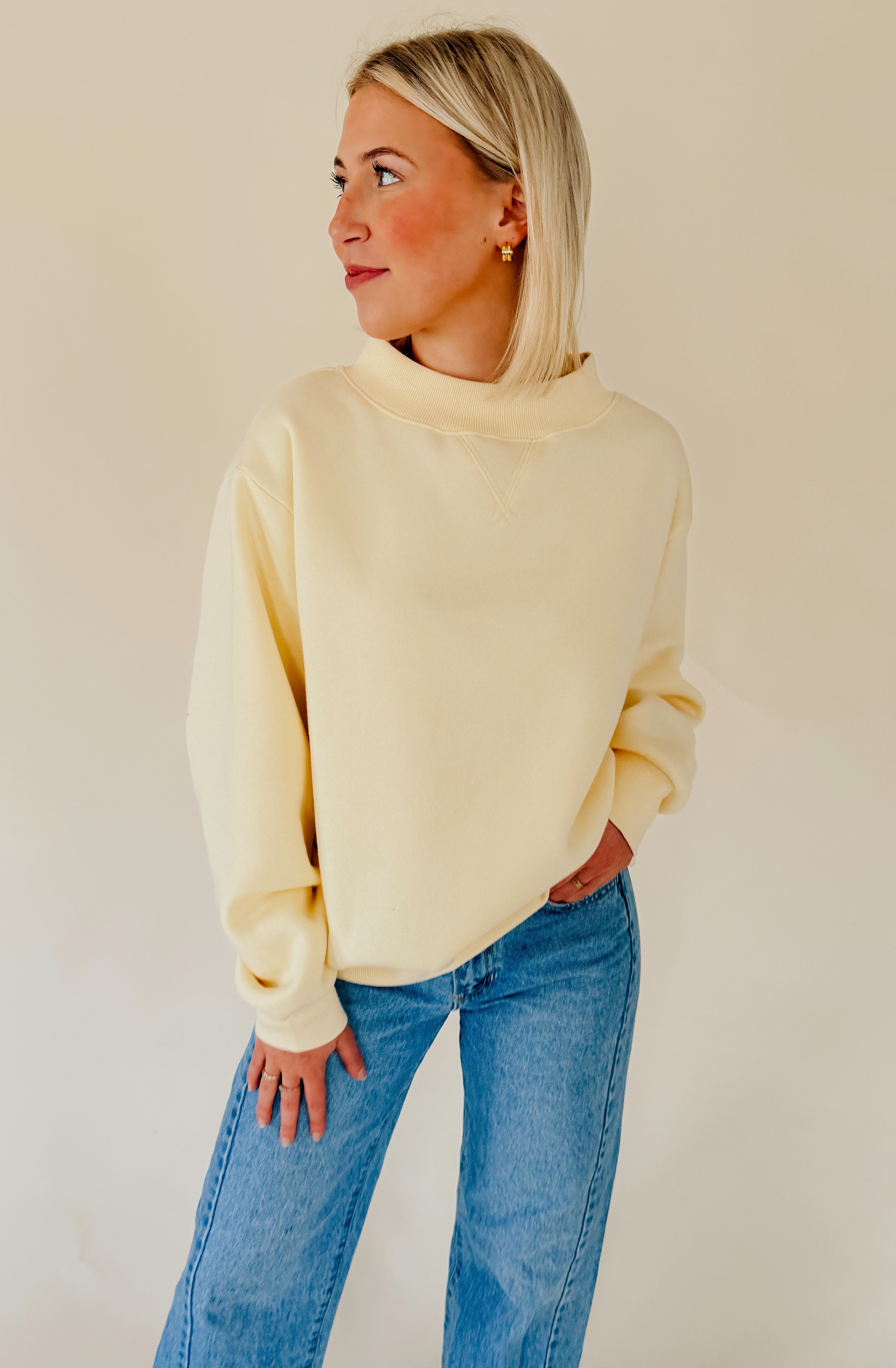 THE PARKER MOCK NECK SWEATSHIRT