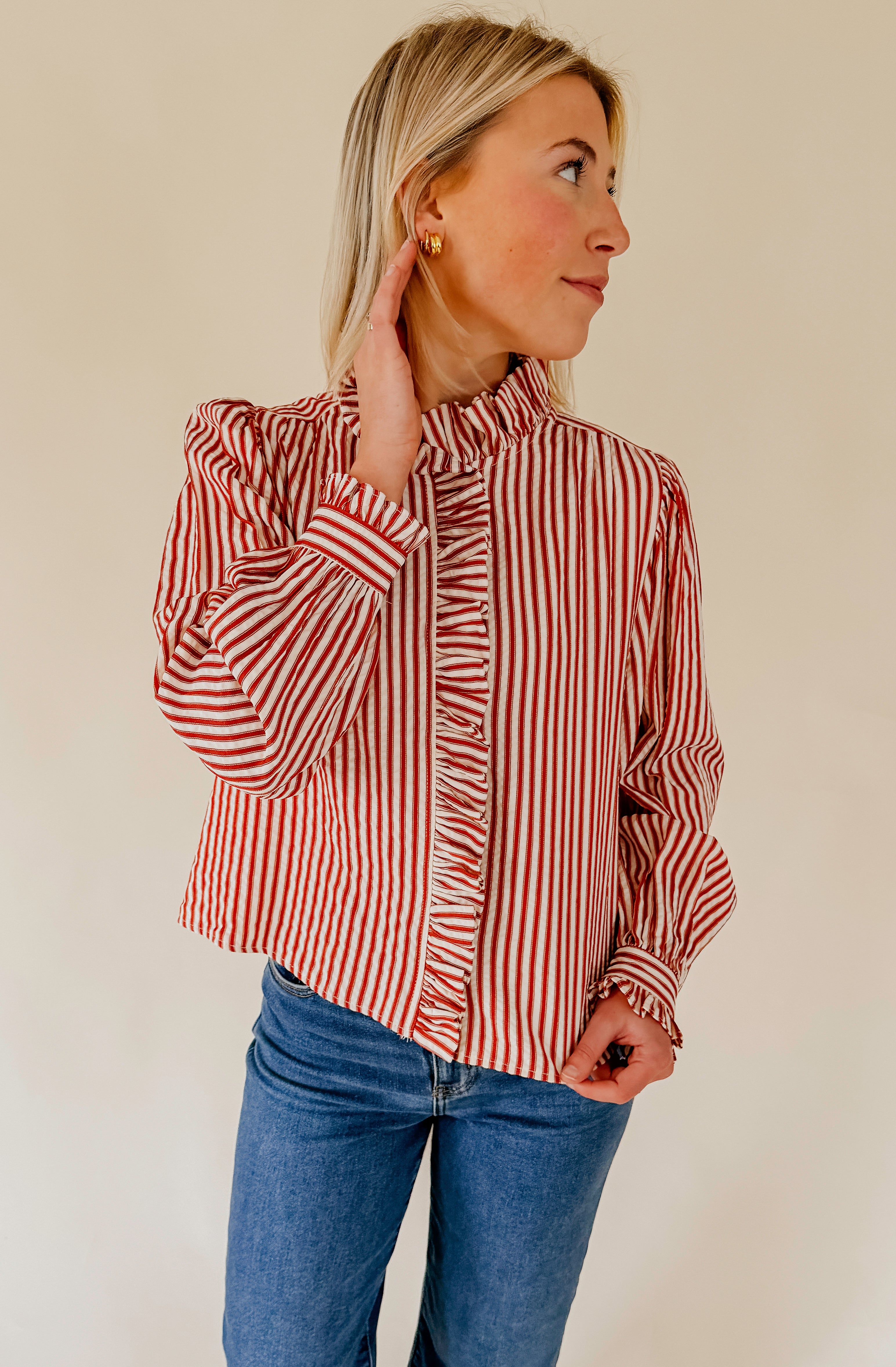 MADE FOR YOU STRIPED BLOUSE
