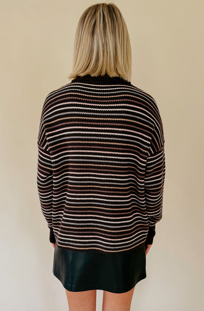 THE GEORGIA STRIPED TURTLENECK SWEATER
