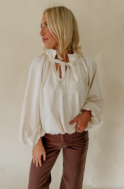 THE ALLY TIE FRONT BLOUSE