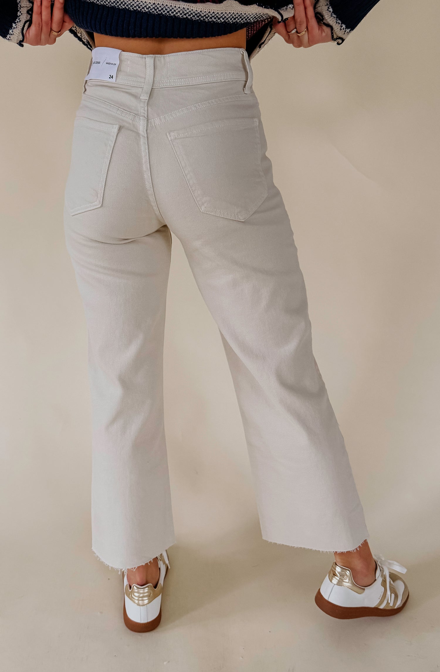 JUST BLACK HIGH RISE UTILITY WIDE LEG PANT