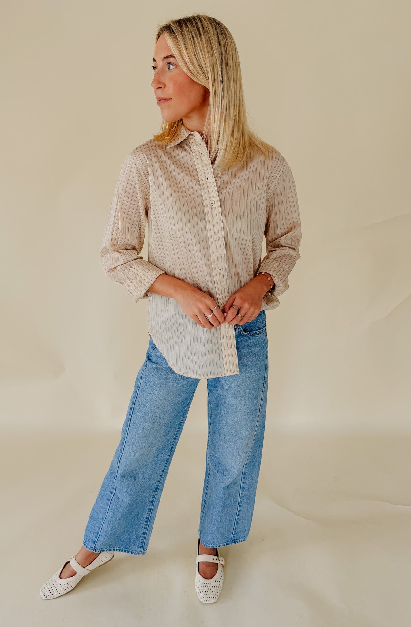 TENCEL RELAXED BUTTON DOWN