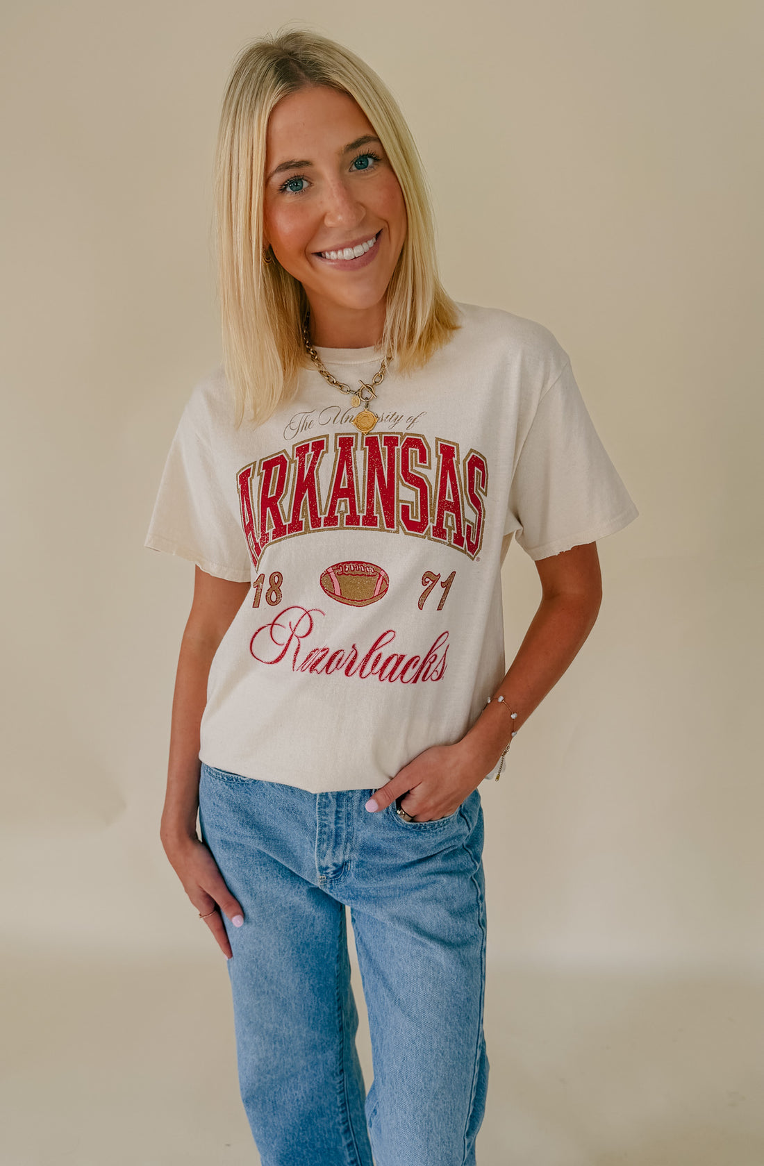 ARKANSAS FOOTBALL OVERSIZED TEE