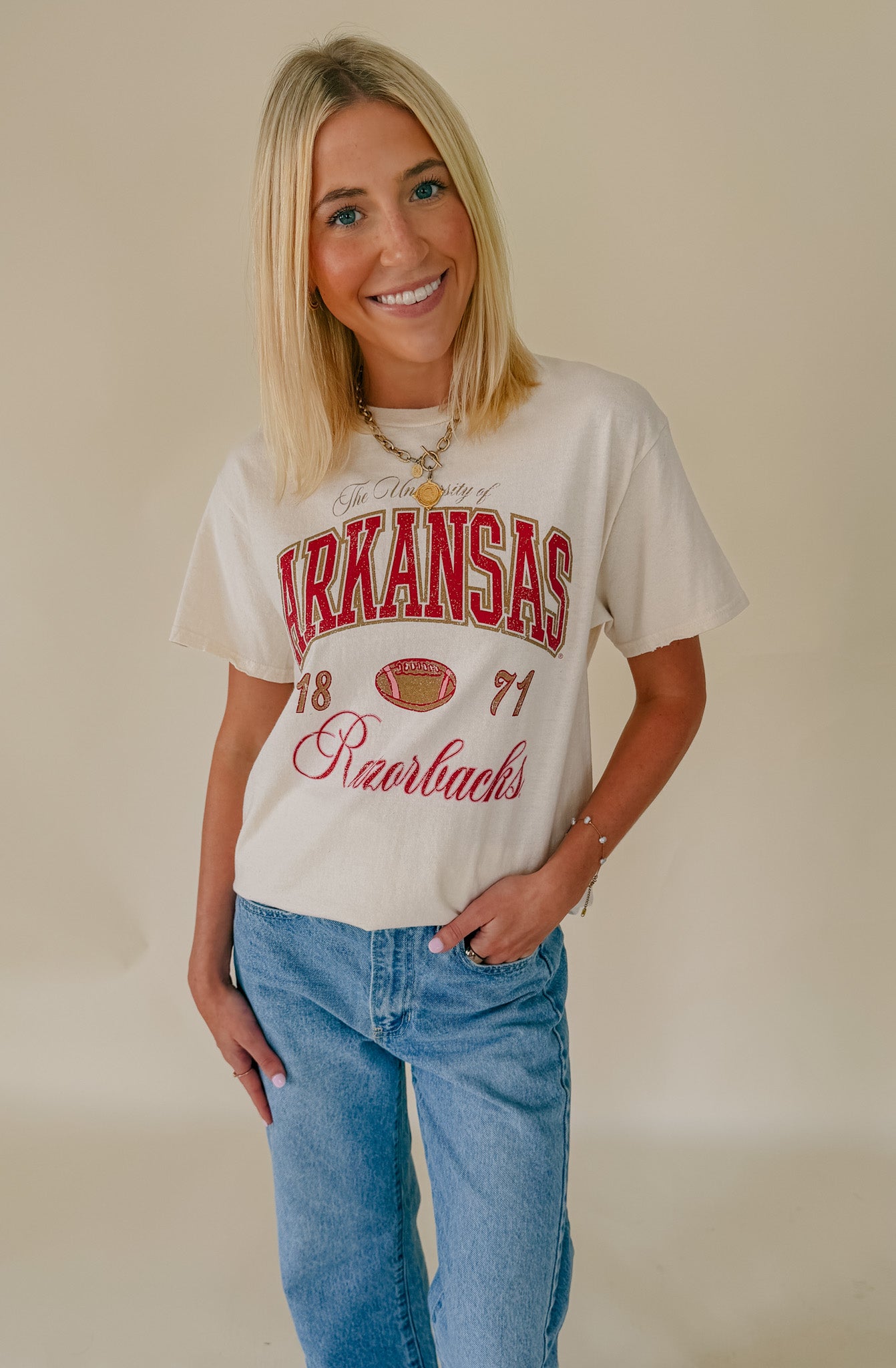 ARKANSAS FOOTBALL OVERSIZED TEE