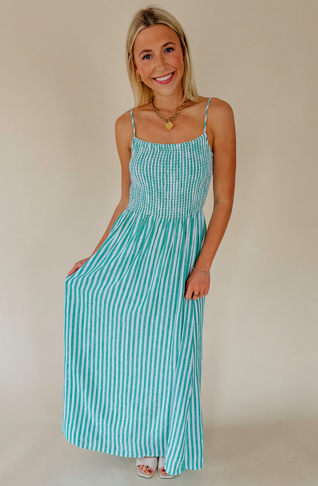 Z SUPPLY BAYSIDE STRIPED MIDI DRESS