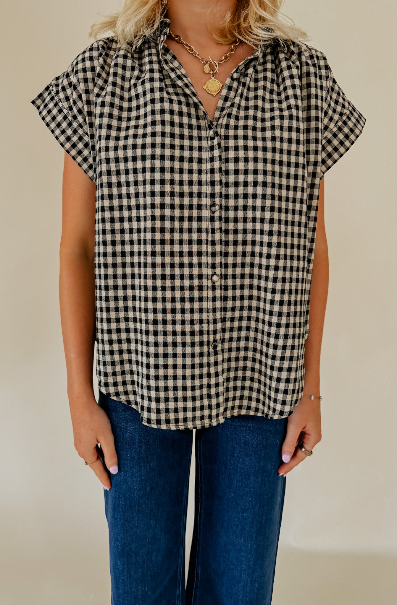 SADIE GINGHAM BLOUSE