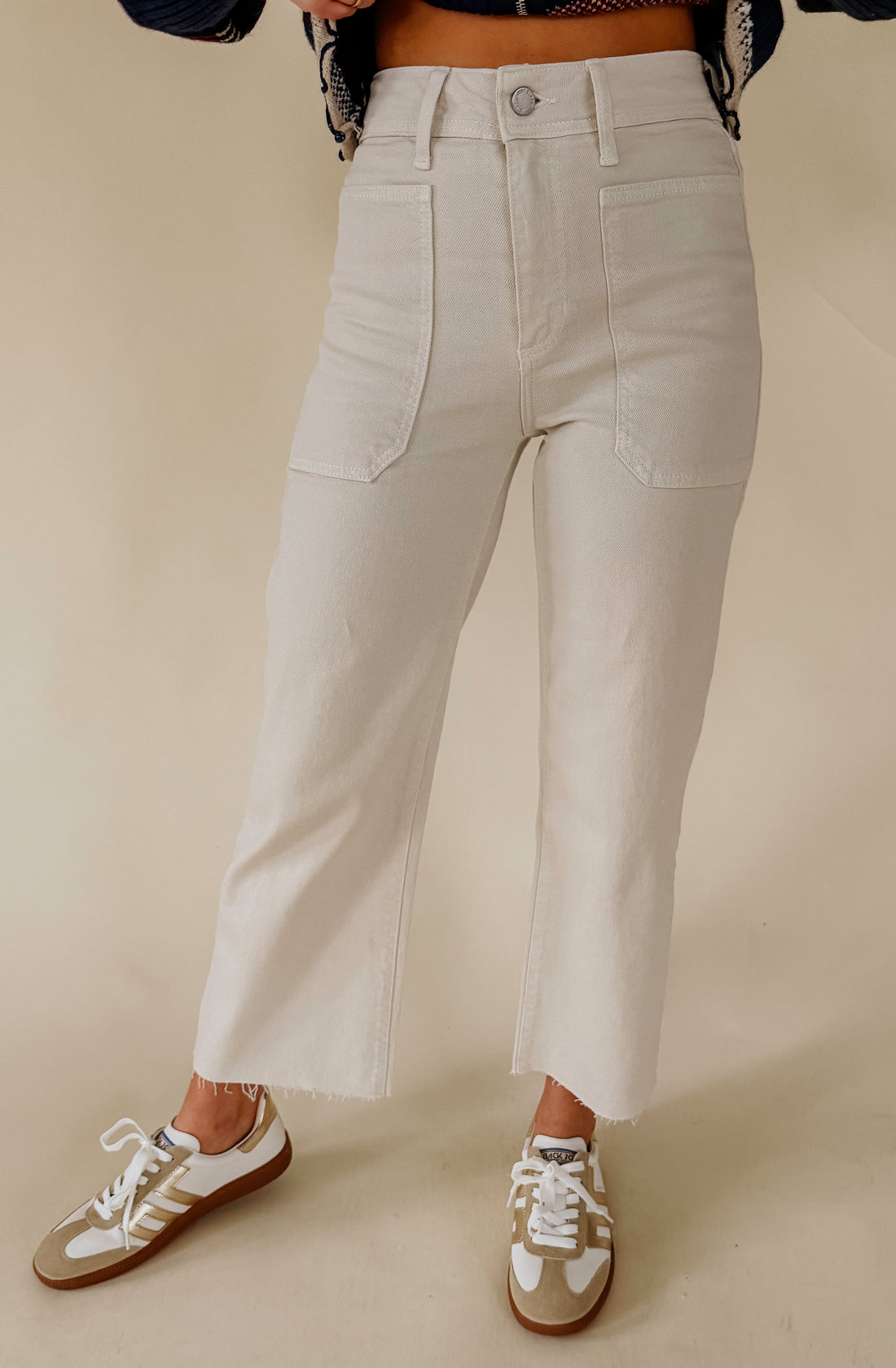 JUST BLACK HIGH RISE UTILITY WIDE LEG PANT