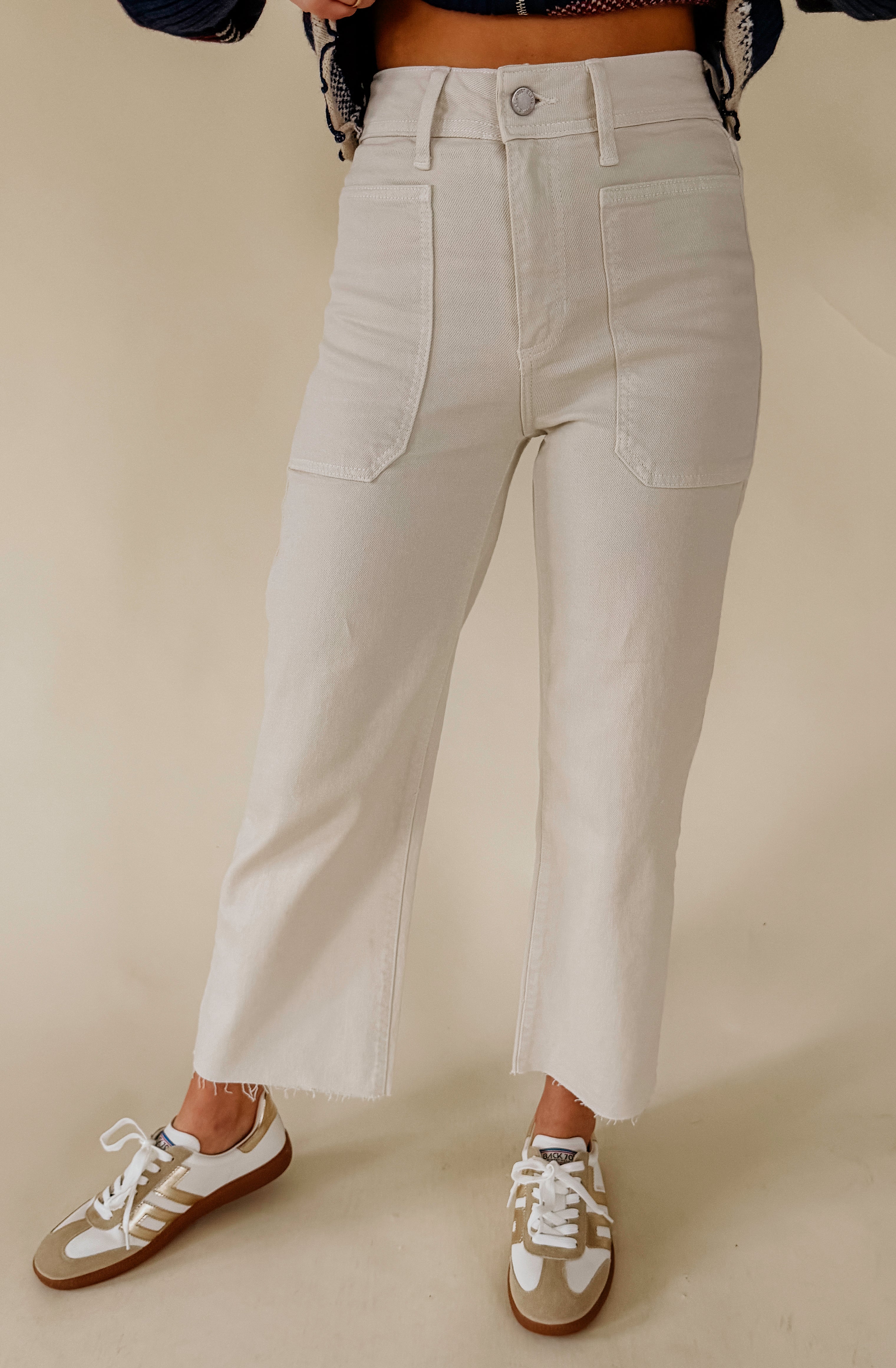 JUST BLACK HIGH RISE UTILITY WIDE LEG PANT