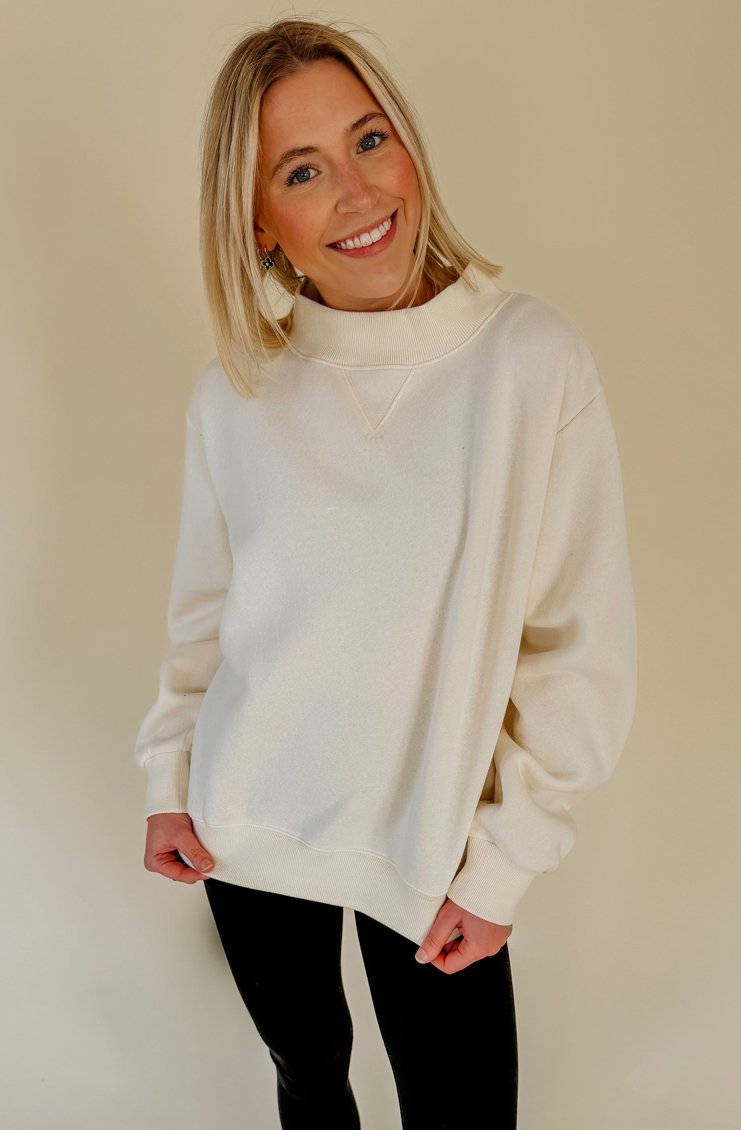 THE PARKER MOCK NECK SWEATSHIRT