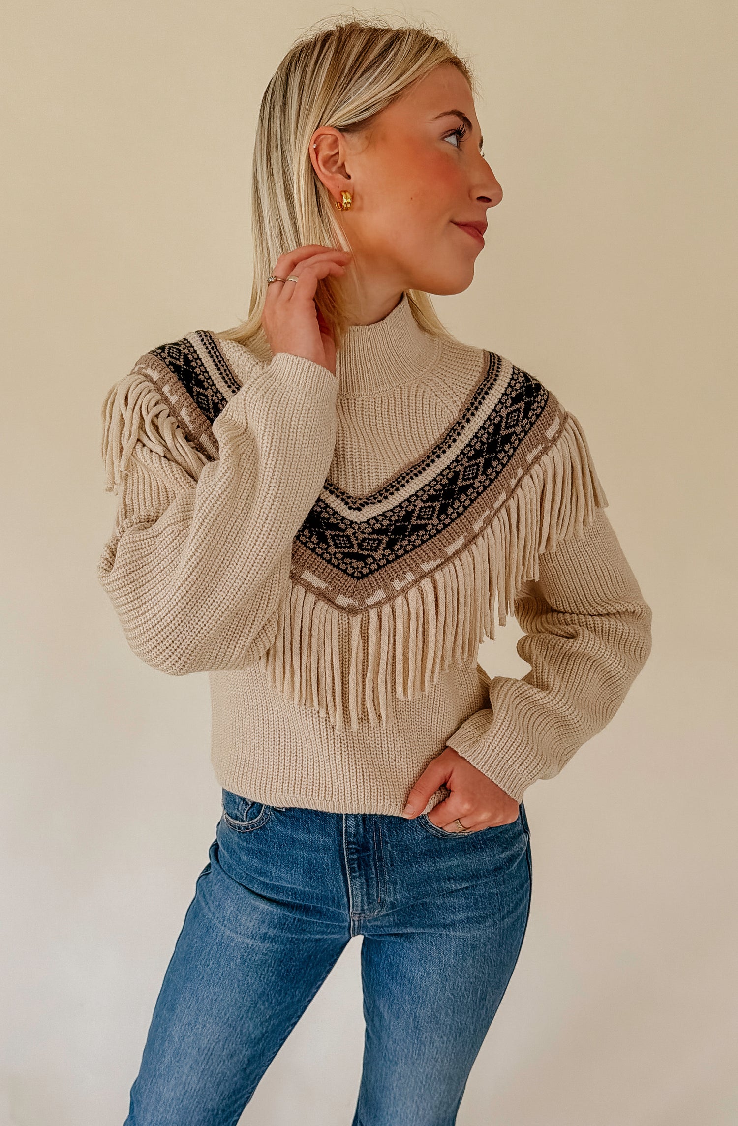Z SUPPLY NORTH FRINGE SWEATER
