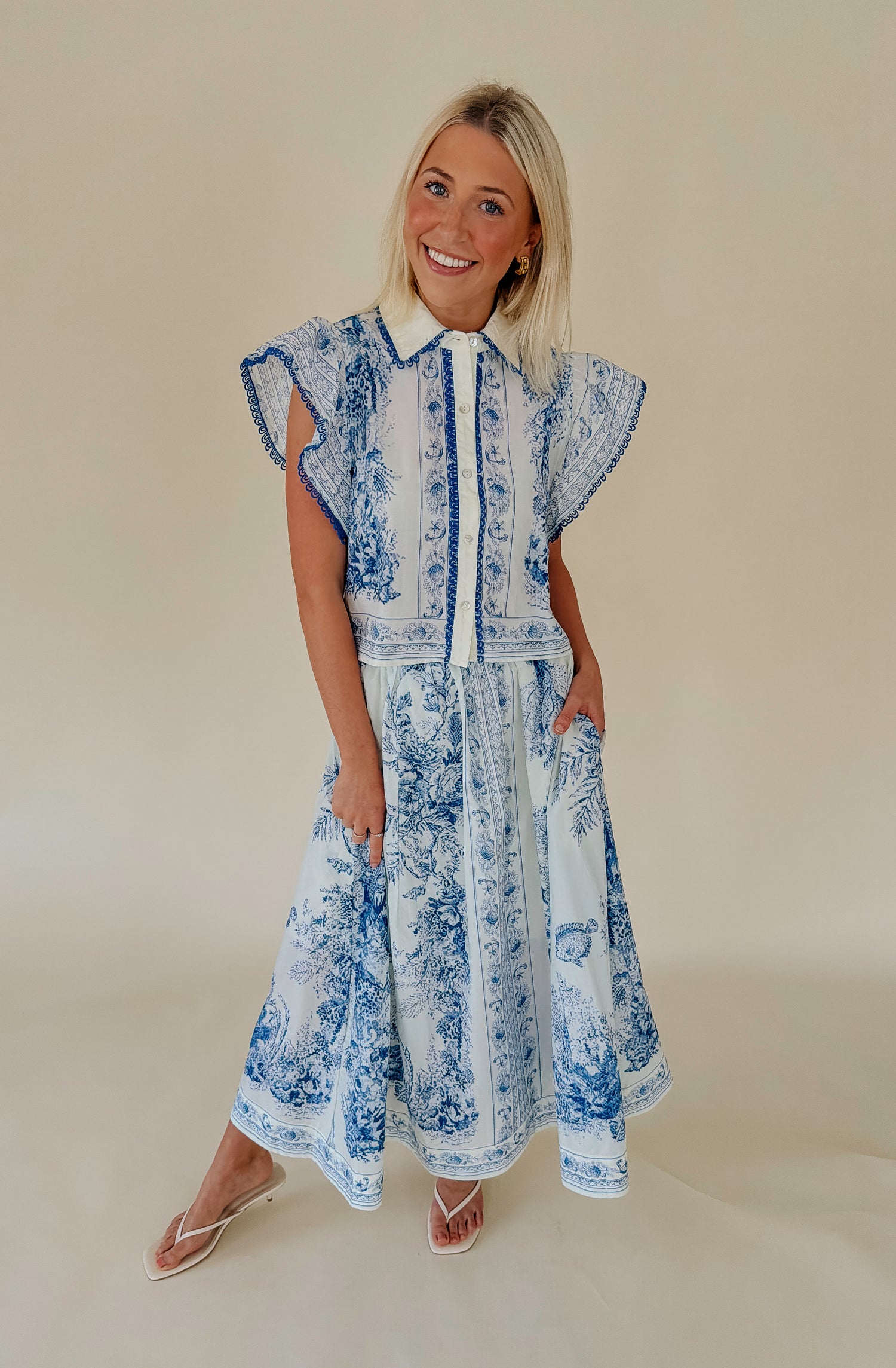 SANTORINI ELASTIC WAIST SKIRT