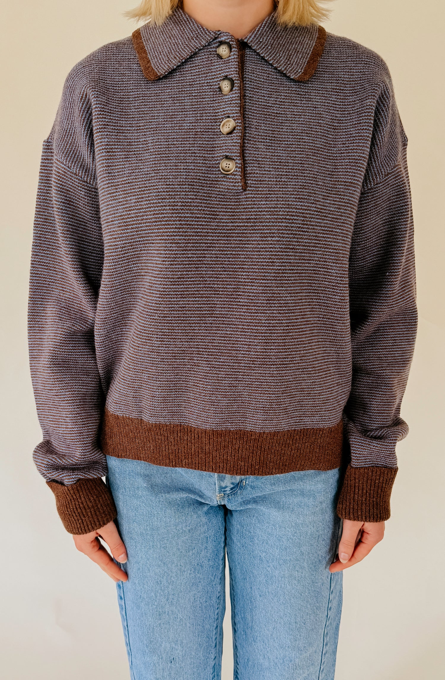 THE WHIT COLLARED HENLEY SWEATER