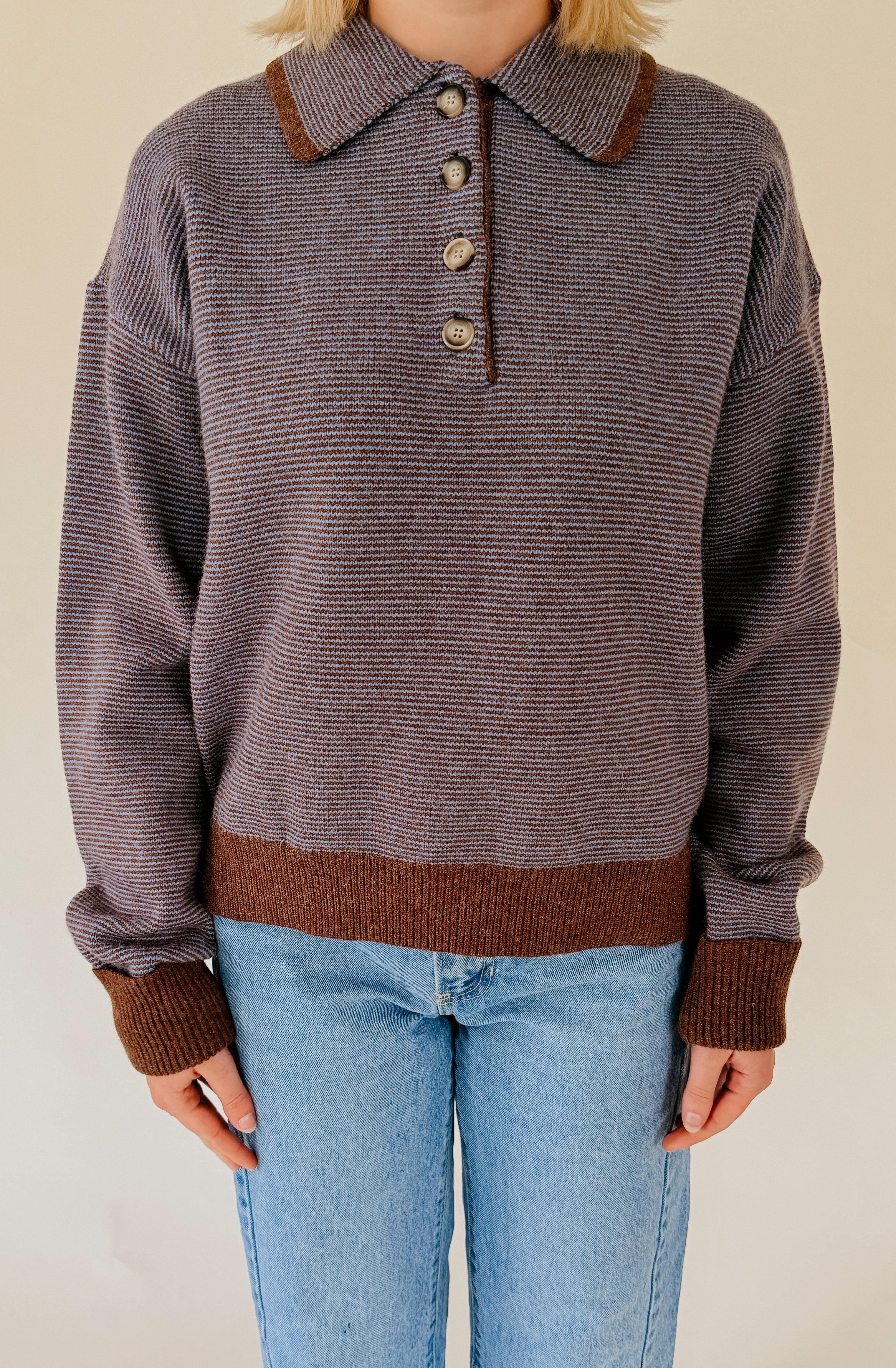 THE WHIT COLLARED HENLEY SWEATER