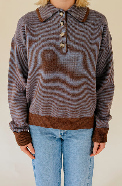 THE WHIT COLLARED HENLEY SWEATER