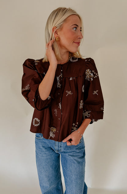 CIEBON LILLIAN EMBROIDERED BLOUSE