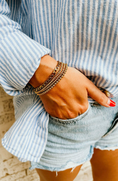 STACK CITY BEADZ THE CLASSIC STACKABLE BRACELET IN MEDIUM