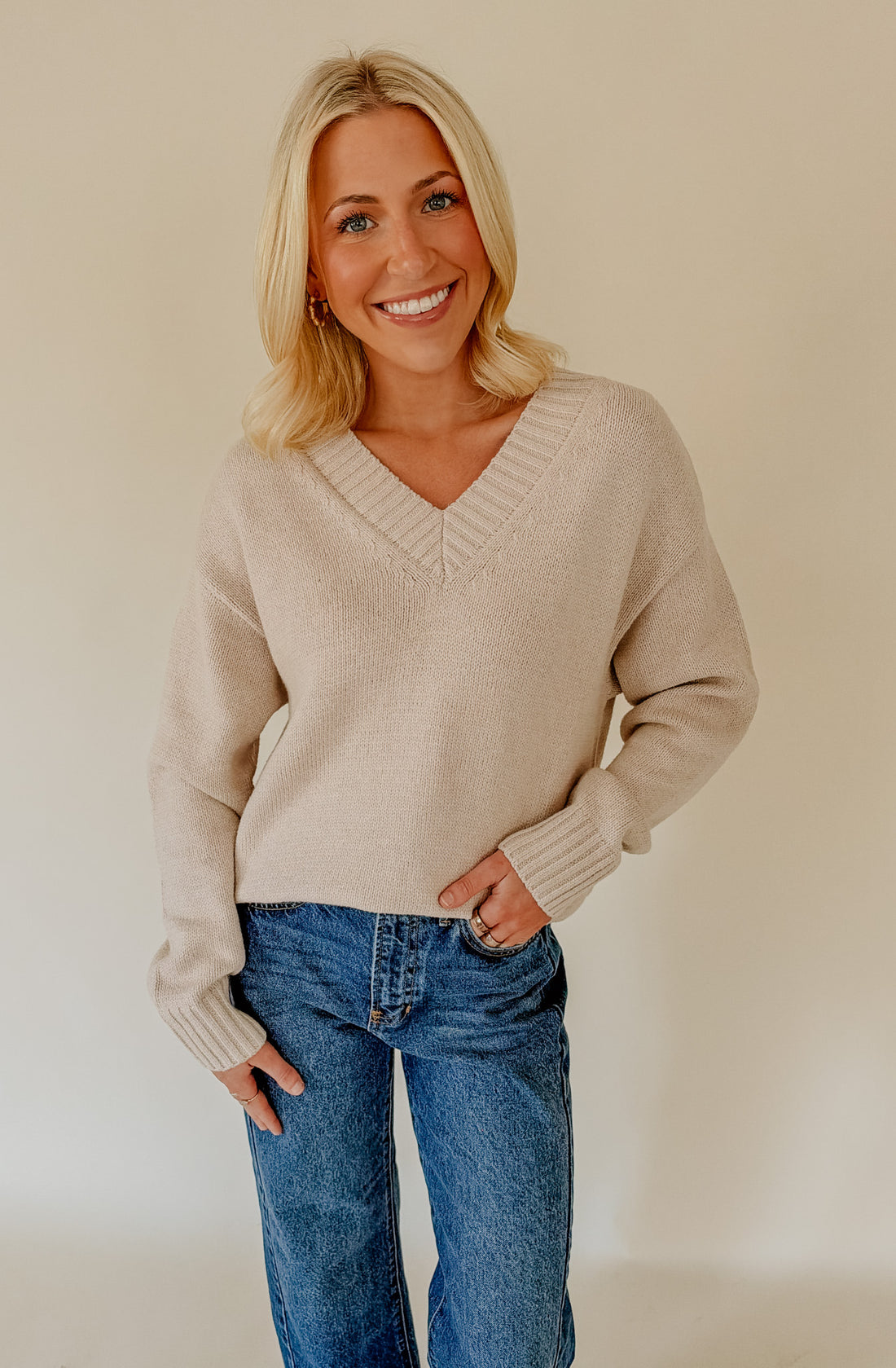 Z SUPPLY CLOUD SPUN V- NECK SWEATER