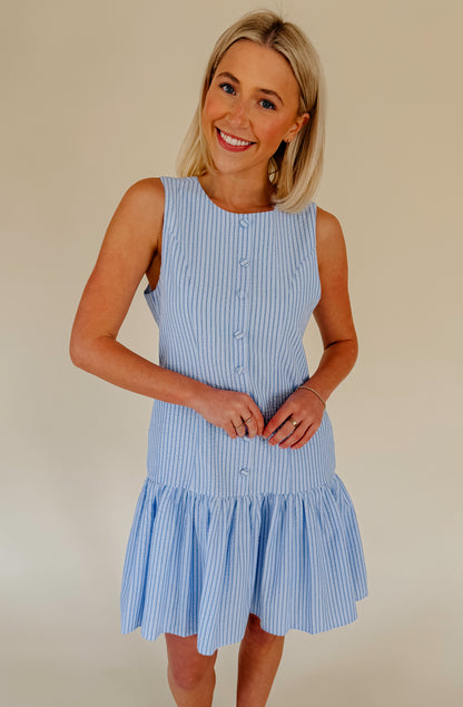 EASY GOING STRIPED MINI DRESS