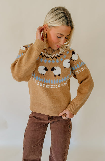 ENGLISH FACTORY SHEEP FAIR ISLE SWEATER