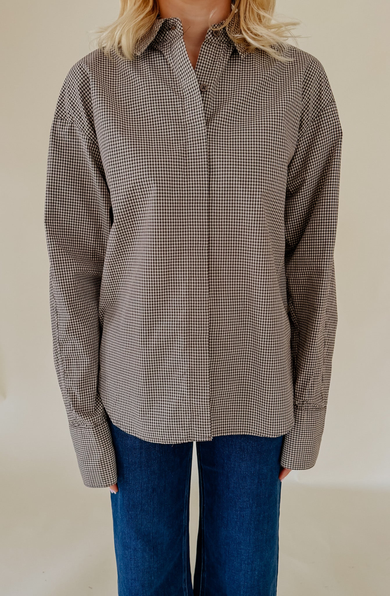 Z SUPPLY ON DUTY GINGHAM BUTTON UP TOP