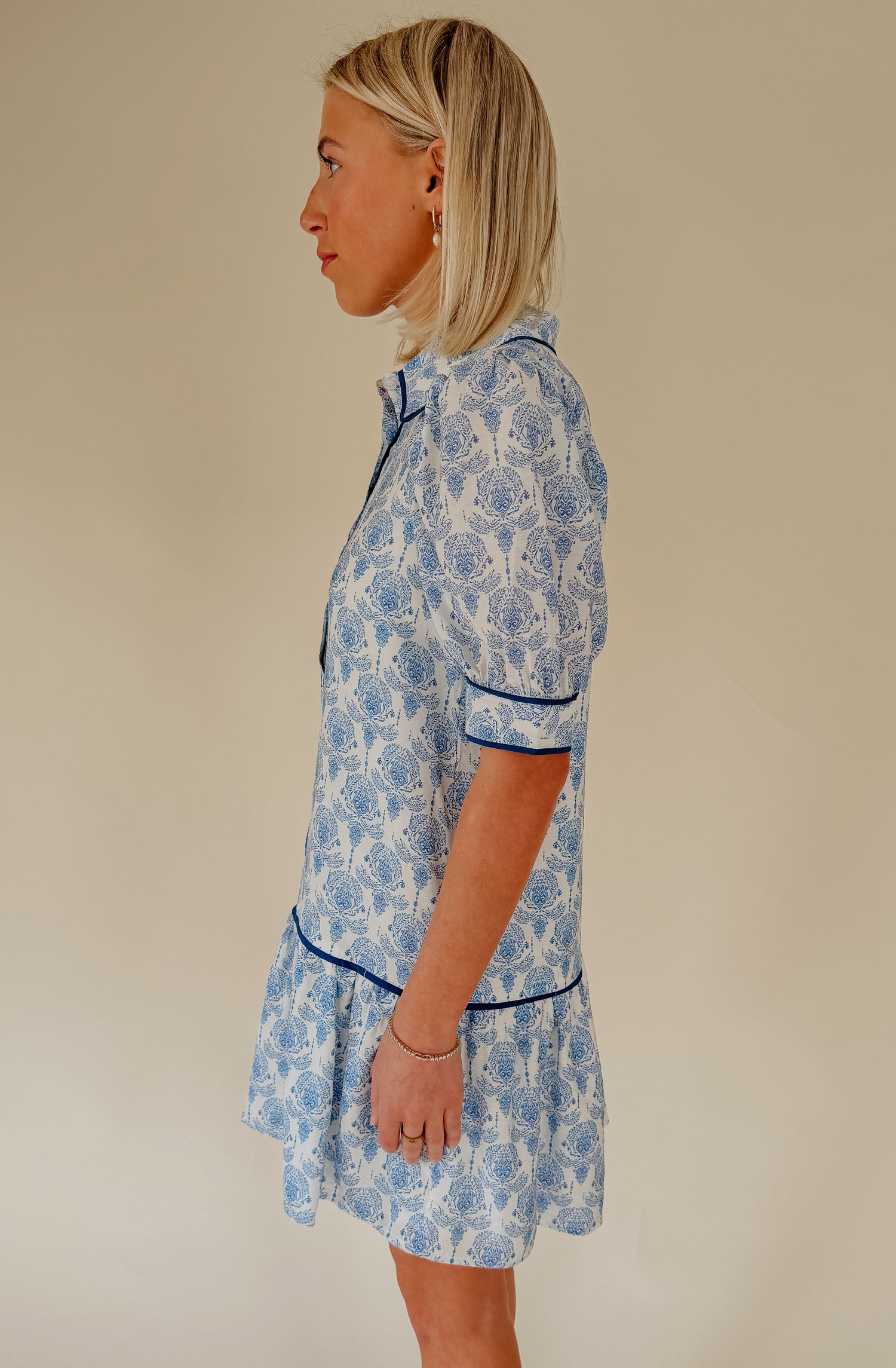 CAPRI BUTTONED MINI DRESS