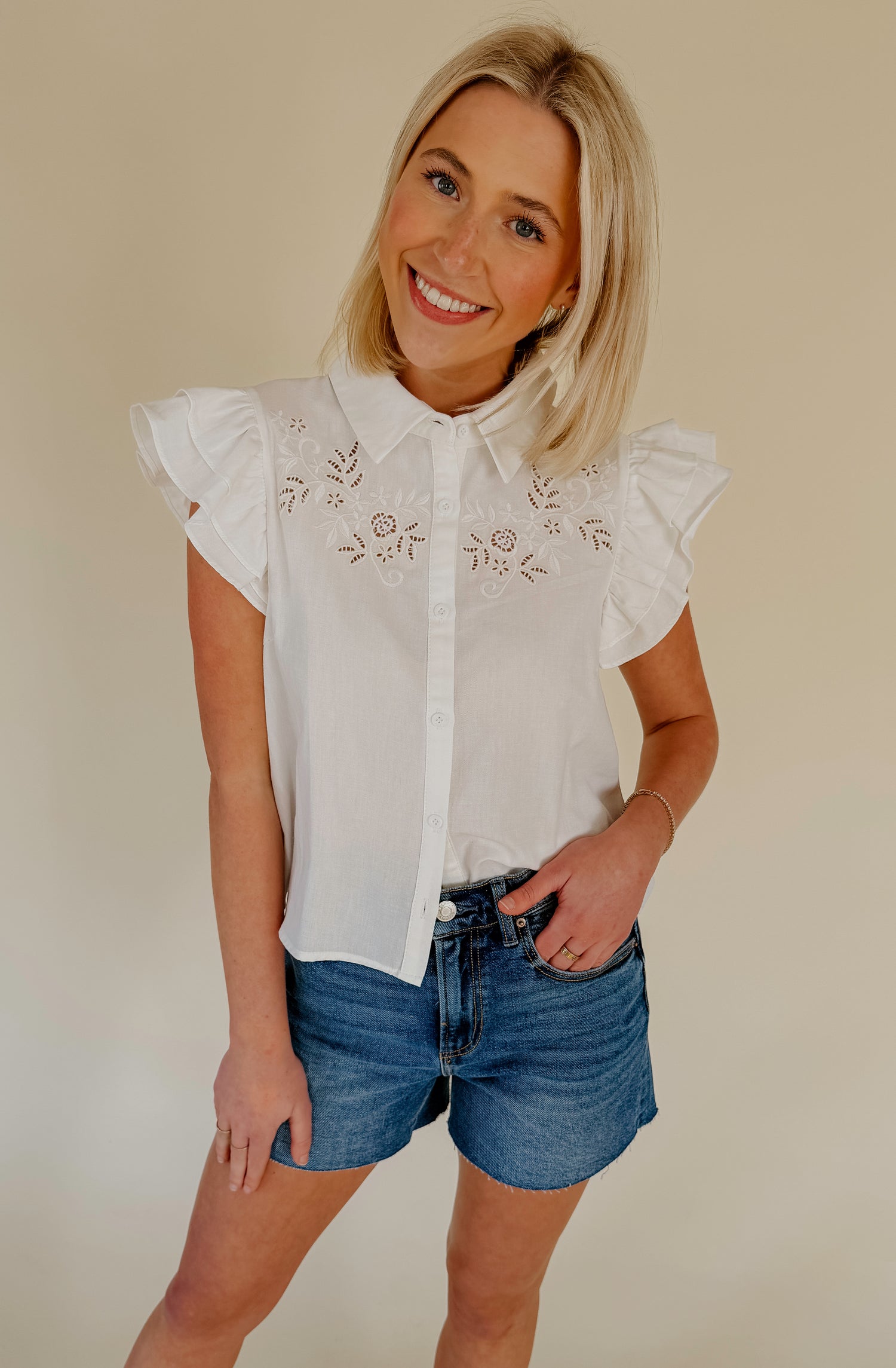 THE ELLA EMBROIDERED BLOUSE