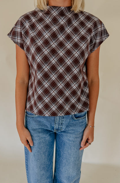 CHECK MATE KNIT BLOUSE