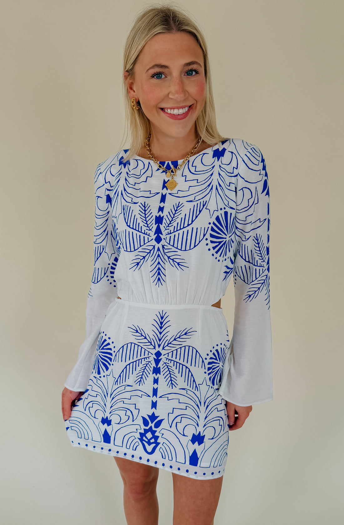 Z SUPPLY TAHINA PALM MINI DRESS