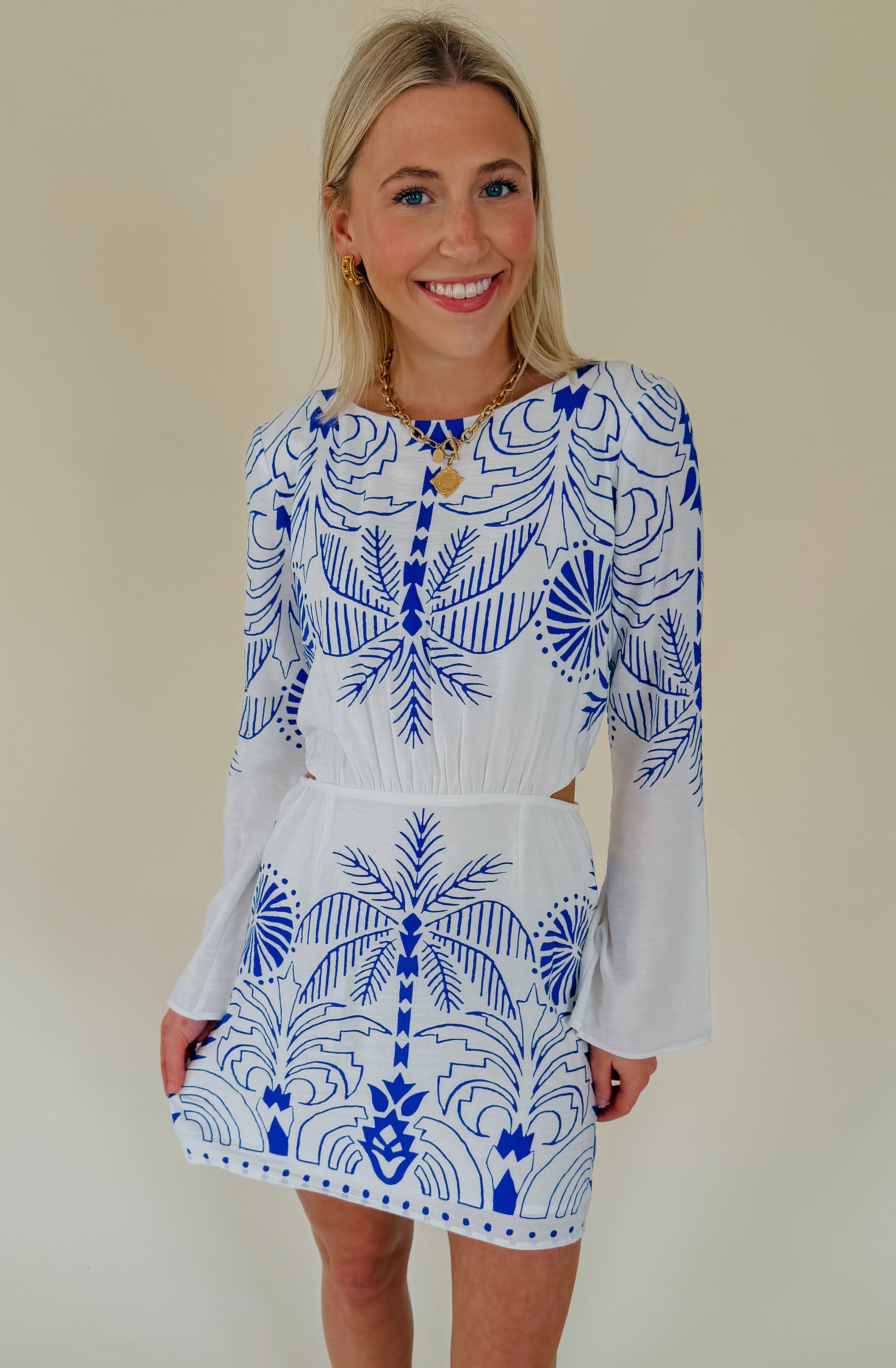 Z SUPPLY TAHINA PALM MINI DRESS