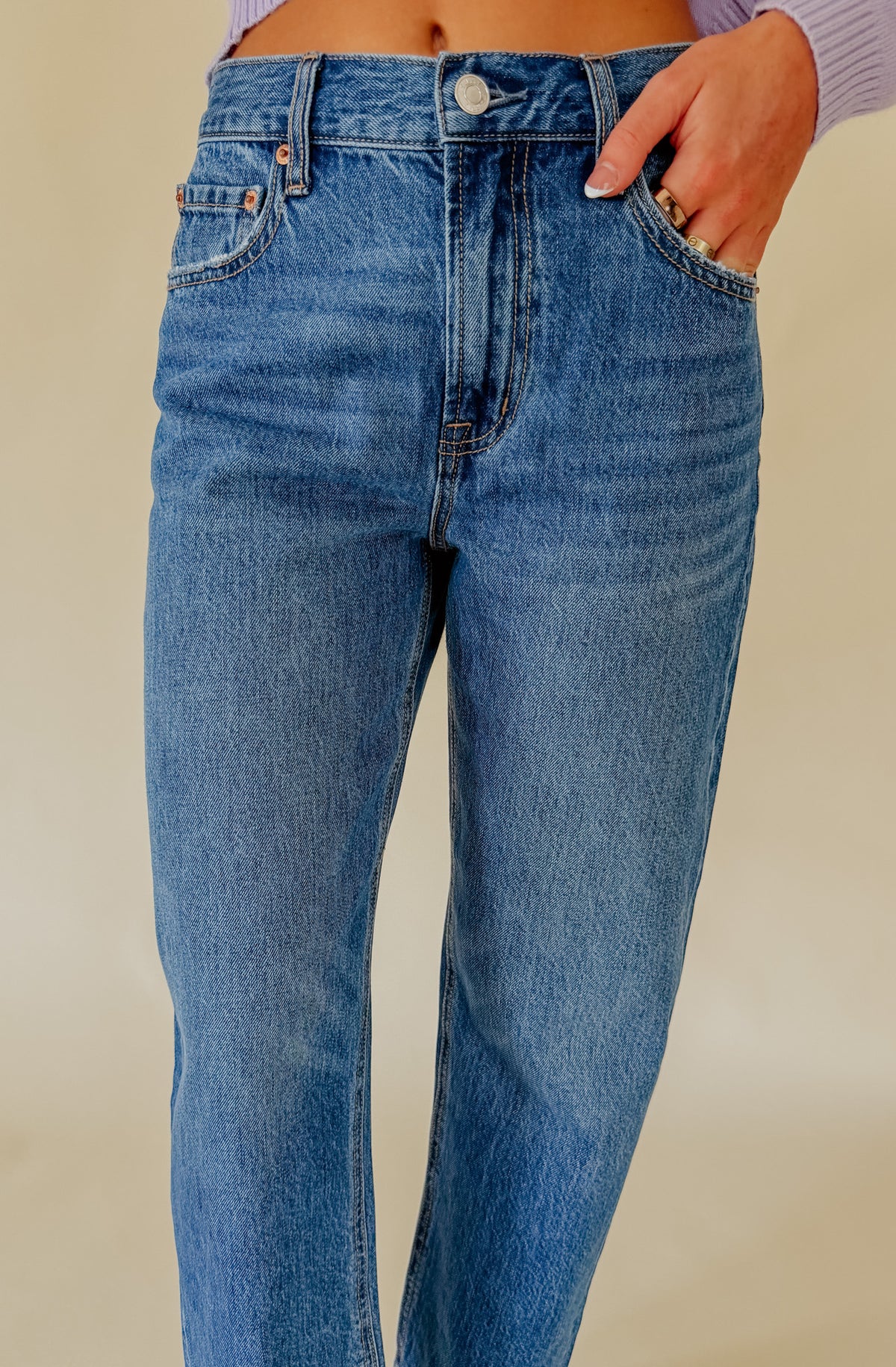 Z SUPPLY OFF DUTY BOWED ANKLE DENIM