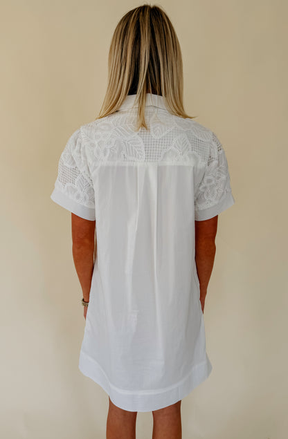 CALLS ME BACK SHIFT MINI DRESS