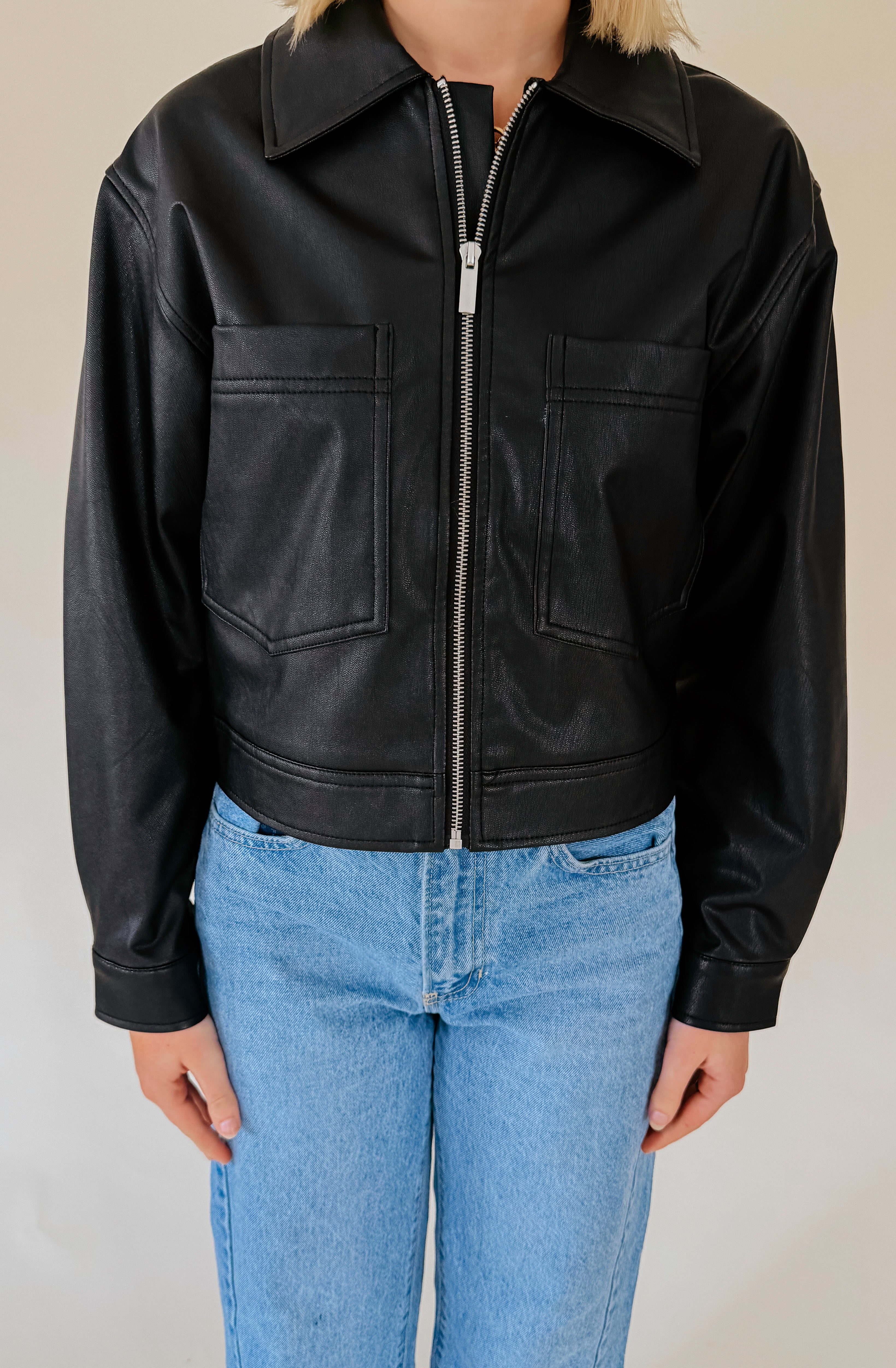 Z SUPPLY HERITAGE FAUX LEATHER JACKET