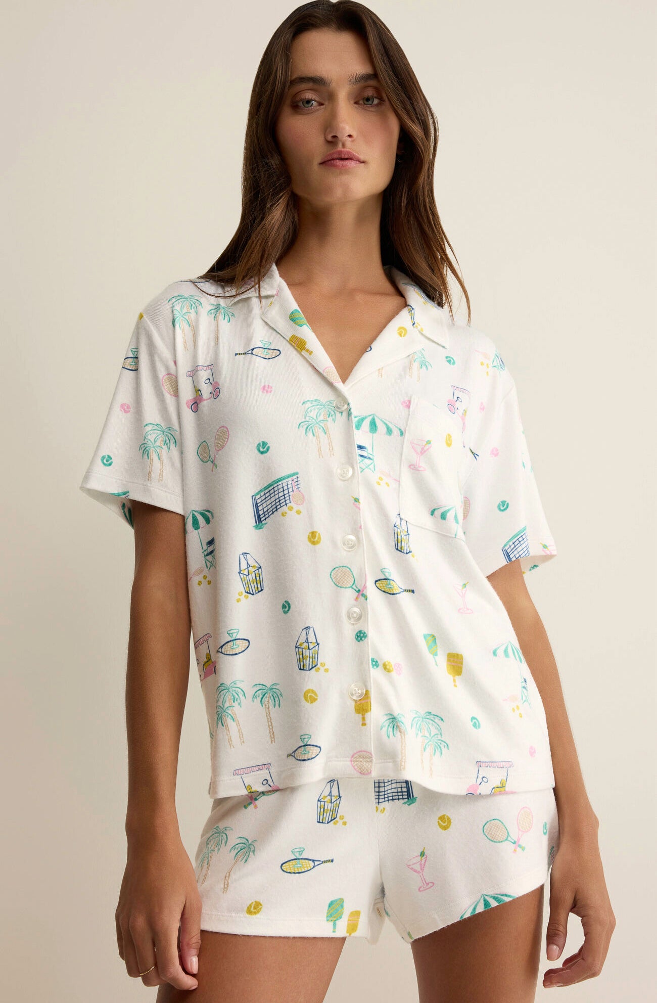 Z SUPPLY COURT SPORTS PJ TOP
