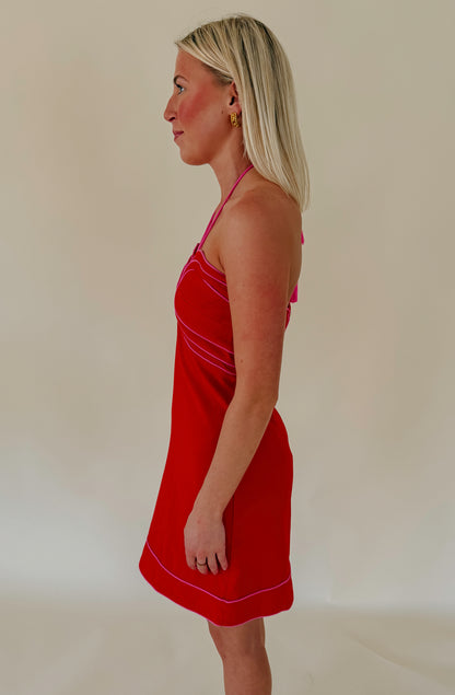 THE VAL HALTER MINI DRESS